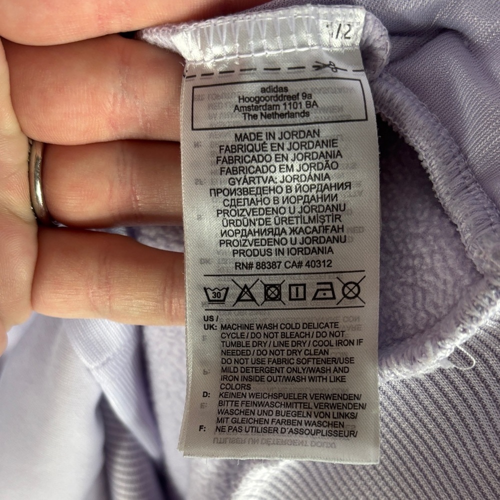 Adidas Lavender Hoodie Medium - Picture 6 of 7